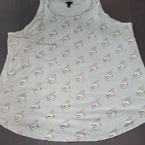 Torrid 3 Green  Tank Top with Skull Print